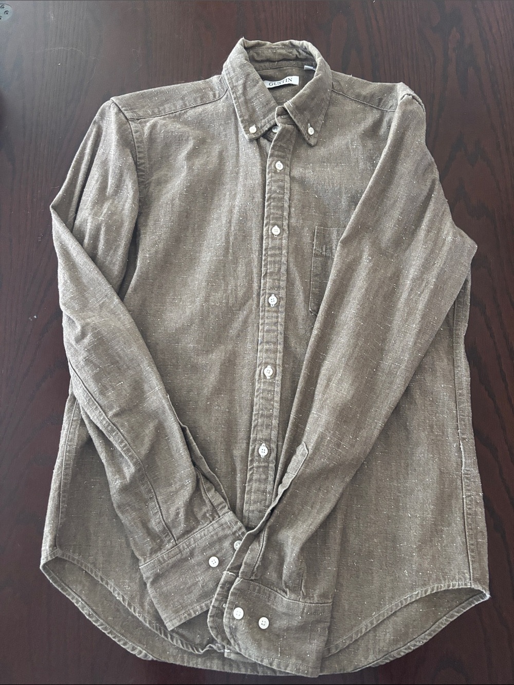 Gustin Made in the USA Brown Oxford shirt